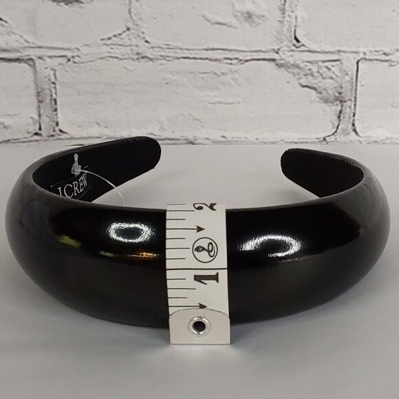 J.CREW OVERSIZED LEATHER HEADBAND PATENT GĹOSSI-PUFF - Picture 13 of 16